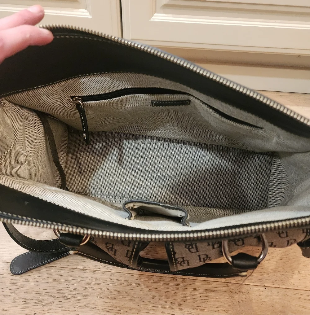Dooney & Bourke Signature Jacquard Double Pocket Tote